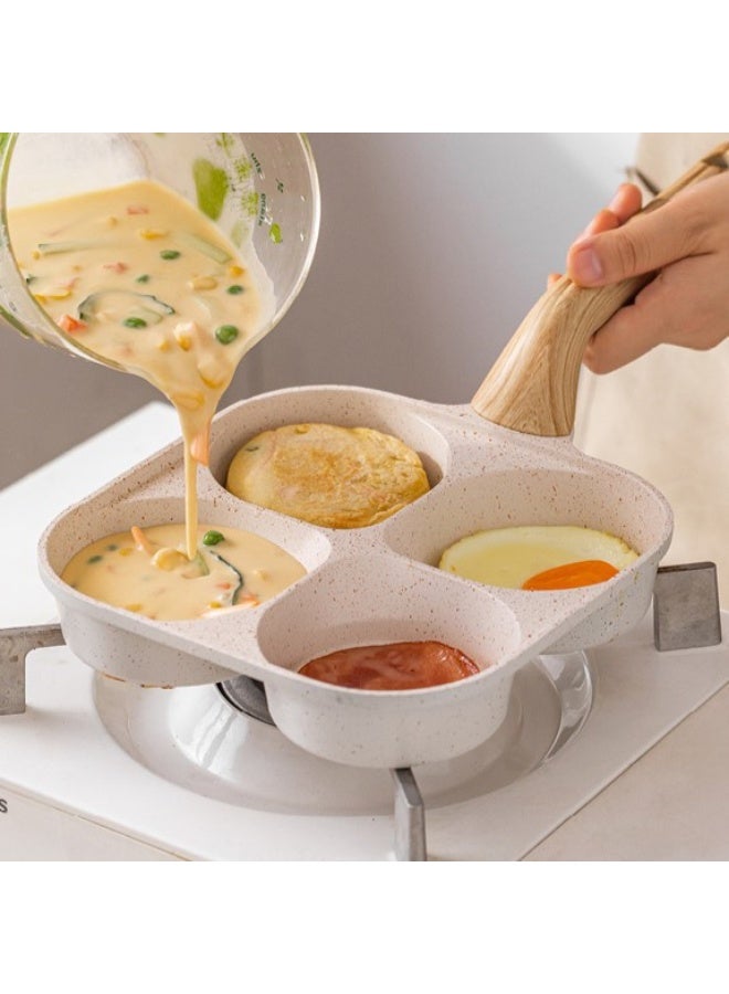 عام عجة عموم أربعة حفرة تعميق الإفطار مقلاة صغيرة عموم ميفان حجر المطبخ غير عصا عموم البيض برغر ستيك عموم - Image 2