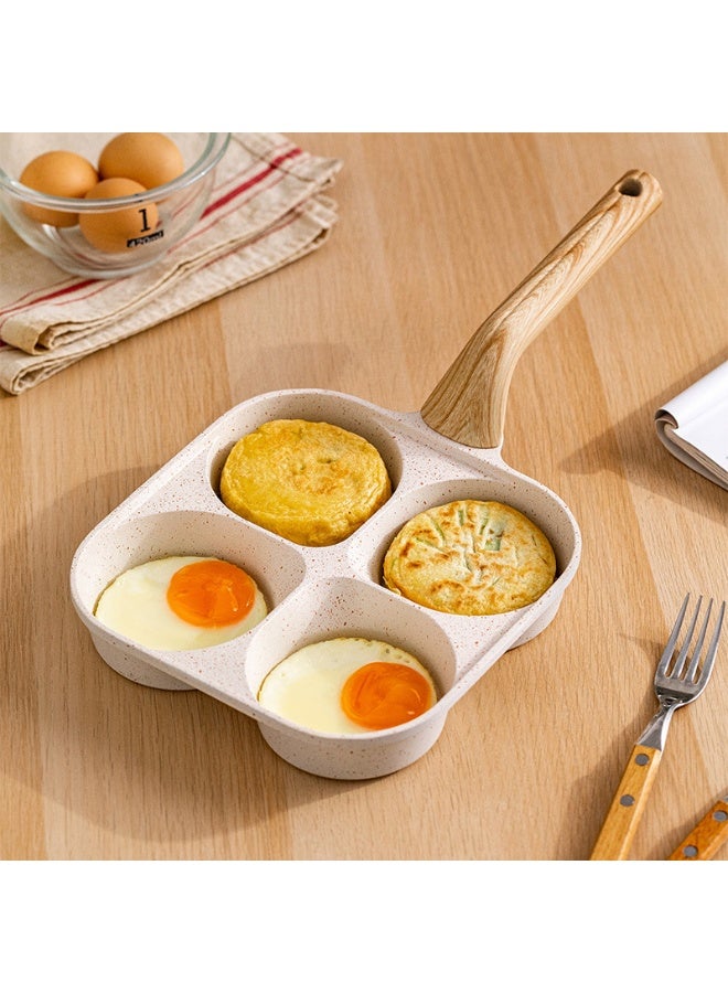 عام عجة عموم أربعة حفرة تعميق الإفطار مقلاة صغيرة عموم ميفان حجر المطبخ غير عصا عموم البيض برغر ستيك عموم - Image 1