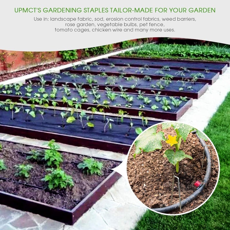 UPMCT 12 Inch Galvanized Garden Landscape Staples Stakes, 25 50 100 PCS Anti-Rust Garden Staples Tent Ground Stakes U-Shaped Landscape Pins for Secure Lawn Fabric, Decoration (25, 12 Inch) - Image 5