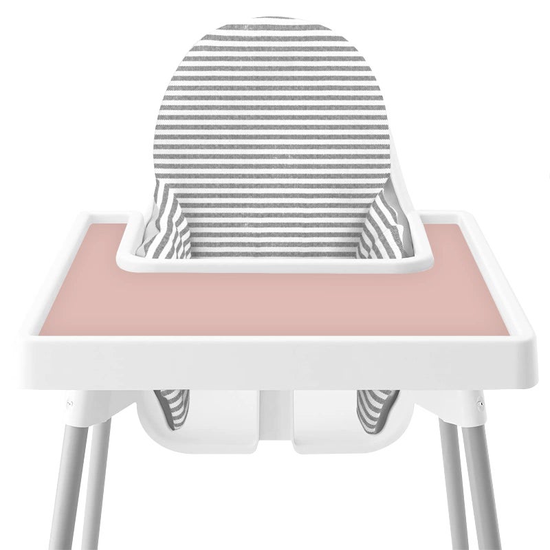 Mintlyfe High Chair Placemat for IKEA Antilop Baby High Chair, Silicone Placemats, High Chair Tray Finger Foods Placemat for Boys and Girls, Babies, Toddlers (Blush) - Image 2
