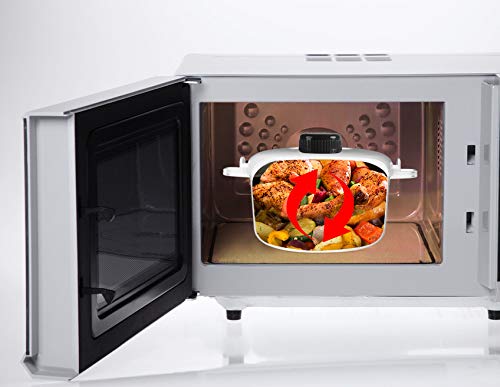 Bene Casa - 2.6 Qt. Microwave Pressure Cooker - Non-stick Surface and Locking Lid - Cooks Up to 12 Cups of Cooked Rice (6 Cups Uncooked) - Image 5
