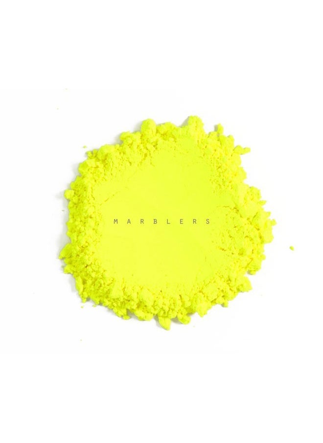 MARBLERS Fluorescent Mica Powder [Neon Yellow] 0.11oz (3g) | Matte Pigment | Non-Toxic | Vegan | Cruelty-Free | Nail Polish, Nail Art, Soap, Craft | Festival, Rave & Party Makeup  - Image 2