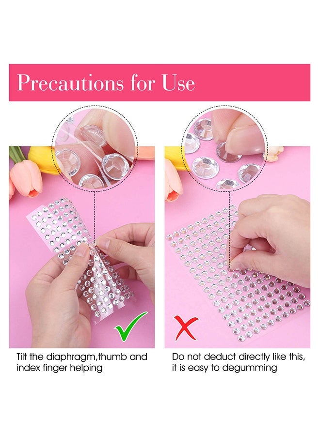 Peachjoy 2032 Pieces Self Adhesive Gems Stick on, Rhinestones Stickers Bling Jewels for Crafts, Home Decor Scrapbooking Embellishments, 7 Sizes 3mm/4mm/5mm/6mm/8mm/10mm/12mm - Image 4