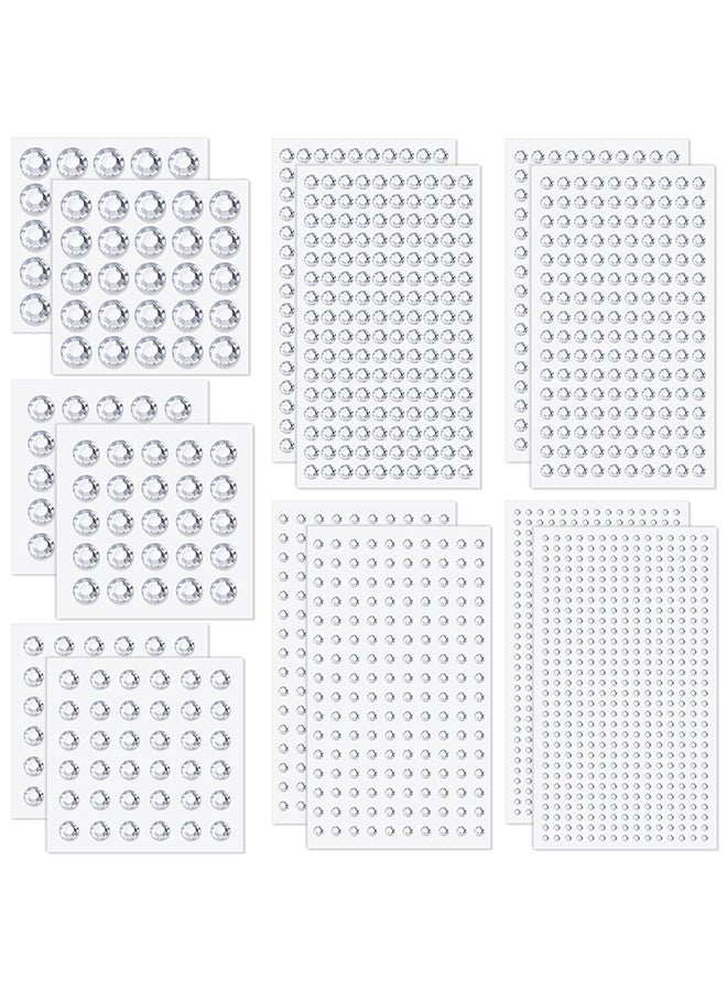 Peachjoy 2032 Pieces Self Adhesive Gems Stick on, Rhinestones Stickers Bling Jewels for Crafts, Home Decor Scrapbooking Embellishments, 7 Sizes 3mm/4mm/5mm/6mm/8mm/10mm/12mm - Image 1