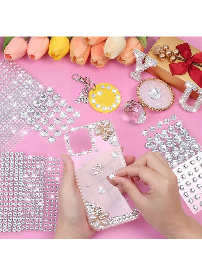 Peachjoy 2032 Pieces Self Adhesive Gems Stick on, Rhinestones Stickers Bling Jewels for Crafts, Home Decor Scrapbooking Embellishments, 7 Sizes 3mm/4mm/5mm/6mm/8mm/10mm/12mm - Image 3