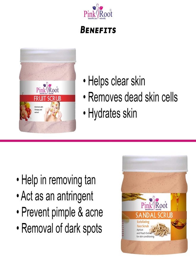 Pink Root Sandal Scrub 500gm with Fruit Scrub 500gm - Image 5