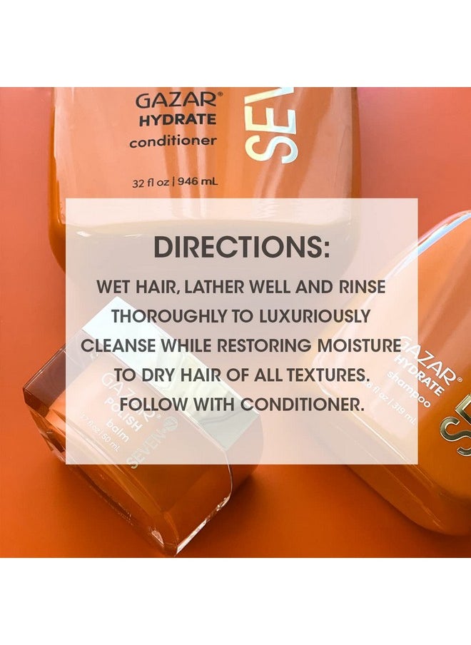 Seven Haircare Gazar Hydrate Shampoo For Women & Men, Sulfate Free, Cruelty Free & Paraben Free With Pro Vitamin B5, Sugarcane + Moisturizing Cactus Flower For Dry Hair, Made In Usa, 32Oz  - Image 2