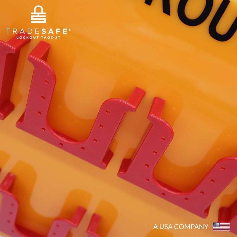 TRADESAFE Lockout Tagout Tags Station, Wall-Mountable Loto Tags Board, 10 Impact-Resistant Holders, Acrylic Lockout Tagout Board for Equipment Lock Out Tags - Image 4