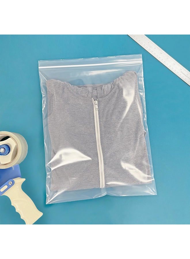 Plymor 12" x 15", 4 Mil Heavy Duty Plastic Reclosable Zipper Bags Pack of 100 ZLB4MC12x15 100 - Image 2