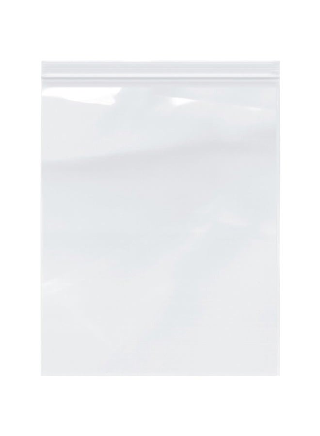 Plymor 12" x 15", 4 Mil Heavy Duty Plastic Reclosable Zipper Bags Pack of 100 ZLB4MC12x15 100 - Image 1