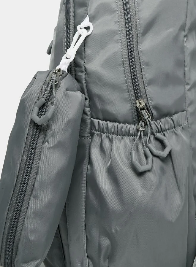 Styli  Women Grey Zip Pocket Backpack with Pouch for Women | Best Price UAE