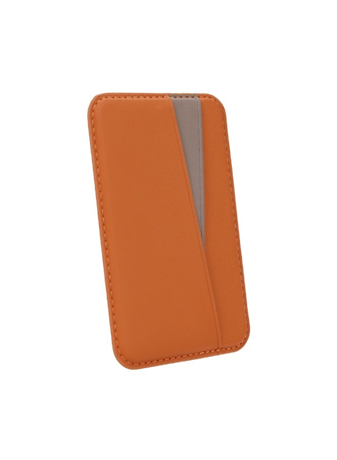A-Case Its My Case Kilyos Vegan Leather Premium MagSafe Card Holder Ultra Slim Magnetic Wallet for iPhone with RFID Protection and Card Slots - Orange Titanium - Image 4