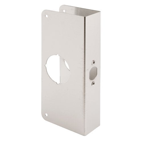 Defender Security Prime-Line U 9588 Stainless Steel Lock and Door Reinforcement Plate for 1-3/4 In. Thick Doors, Stainless Steel Finish (Single Pack) - Image 1