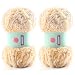 DAERBOF 2 Skeins Soft Chunky Fluffy Fuzzy Faux Fur Yarn for Crocheting Eyelash Furry Yarn for Knitting Blankets Scarves and Sweaters 35 Oz75 Yards Per RollYellow White - Image 2