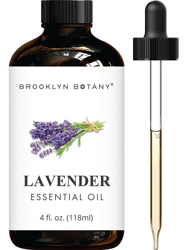 Brooklyn Botany Lavender Essential Oil - Huge 4 Fl Oz - 100% Pure and Natural - Premium Grade with Dropper - for Aromatherapy and Diffuser - Image 1