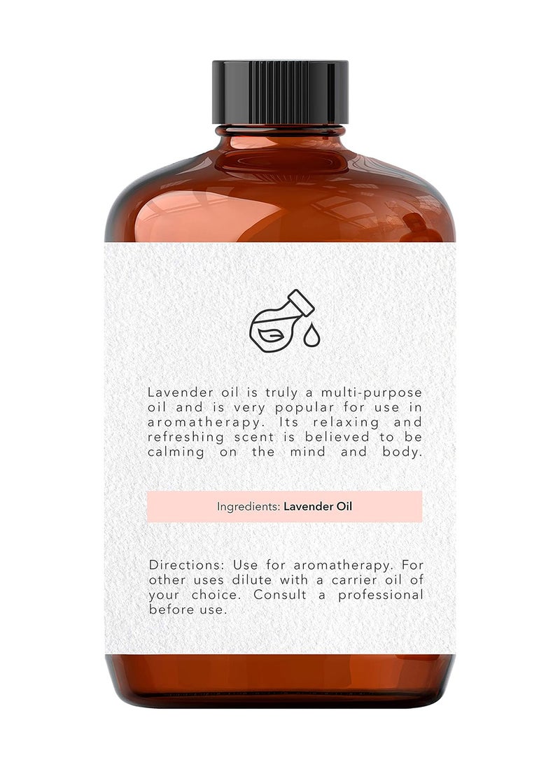 Lavender Essential Oil With Dropper For Aromatherapy And Diffuser, 4 Fl. Oz