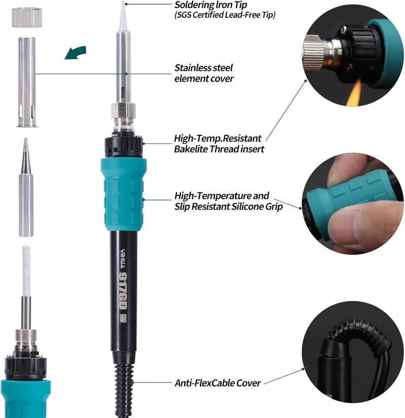 YIHUA 917GD Replacement Soldering Iron HandpieceHandle ONLY for YIHUA 948DQII - Image 4