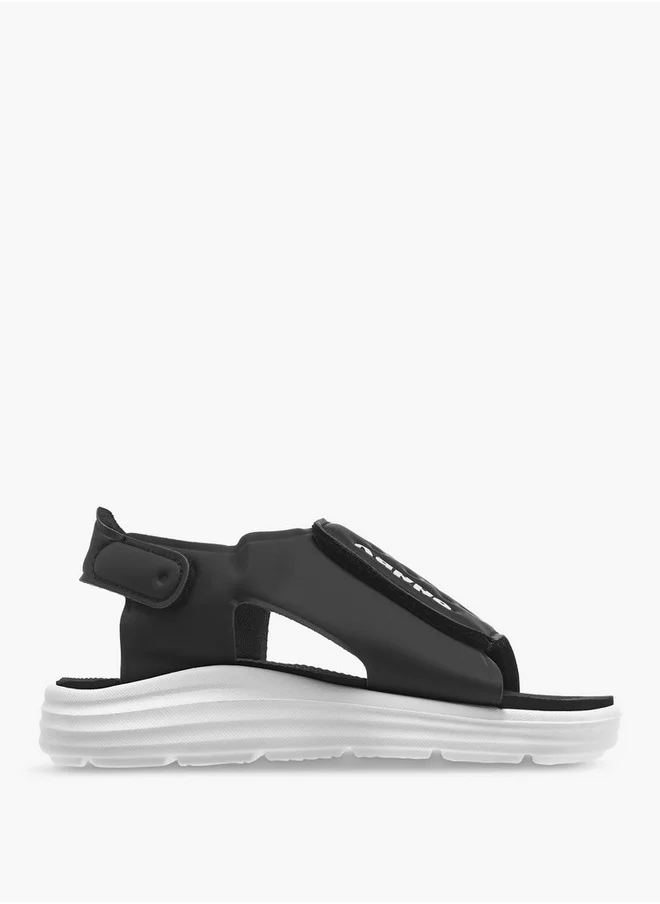 Kappa Boys' Logo Detail Sports Sandals with Hook and Loop Closure - 150685BJ