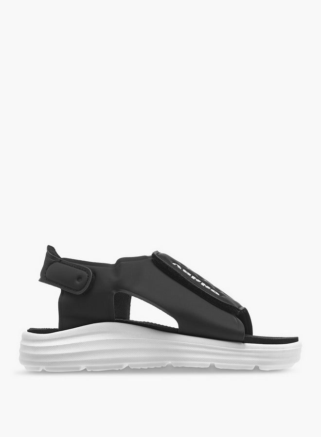 Kappa Boys' Logo Detail Sandals with Hook and Loop Closure  - Image 2