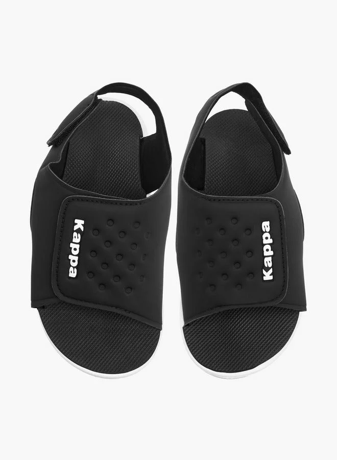 Kappa Boys' Logo Detail Sandals with Hook and Loop Closure