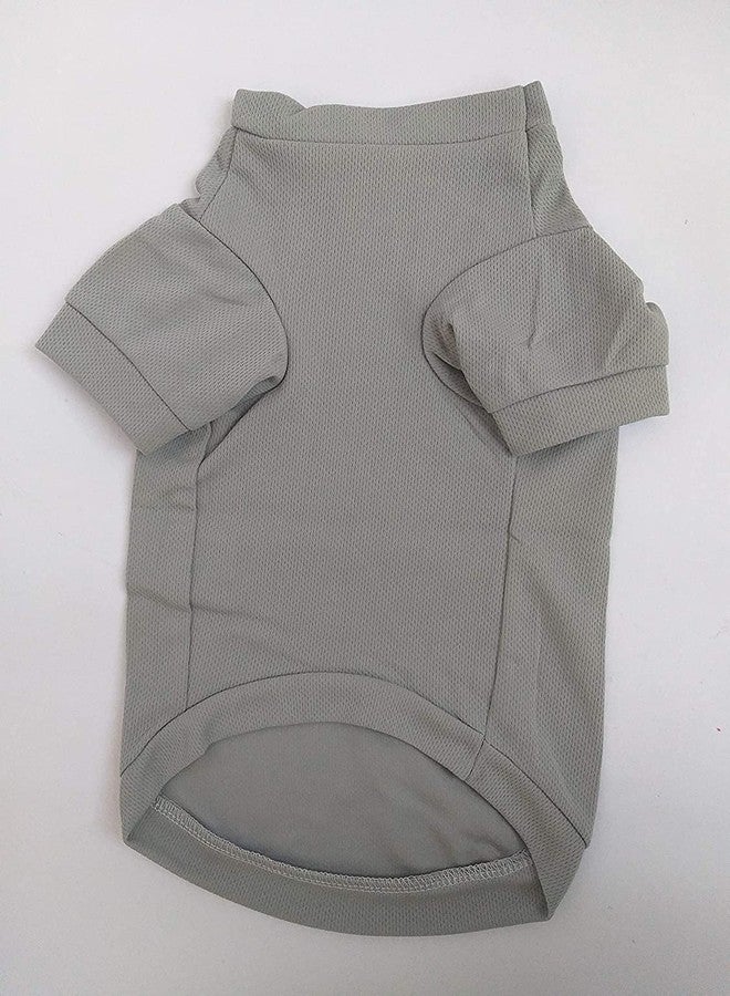 Gojira/Pets/Dogs/Cats Round Neck T-Shirt/Tee/Clothes/Summer Apparel (Grey) - only for Small Breeds (S) - Image 4
