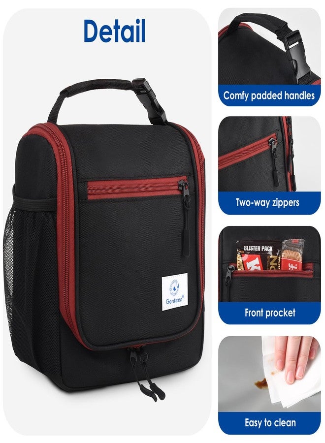 Genteen Kids Lunch Box, Insulated Lunch Bag for Kids, Toddler, Girl, and Boy; Holds Lunch Box, Water Bottle, & Snacks; Easy-Clean Water-Resistant Fabric & Multiple Zippered Pockets (Black) - Image 5