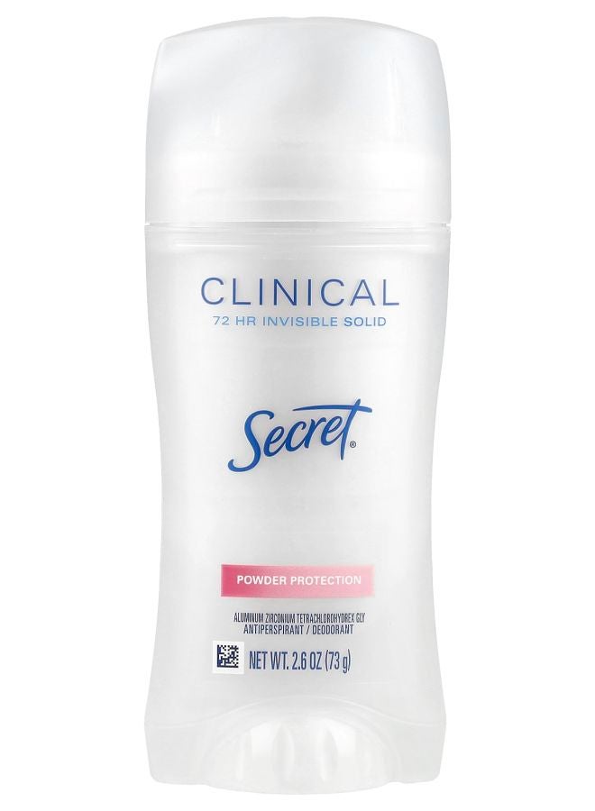 Secret Clinical Antiperspirant/Deodorant 72 HR Invisible Solid Powder Protection 2.6 oz (73 g)