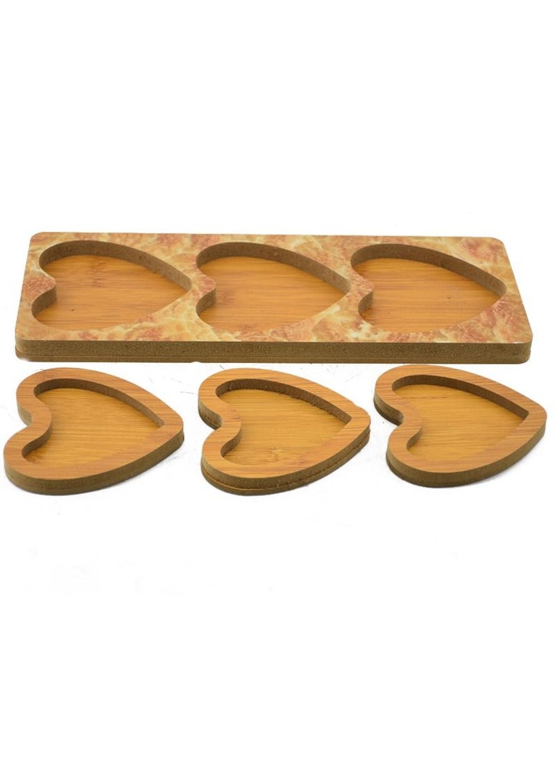 طبق تقديم من 3 أقسام على شكل قلب 13x33 سم - Image 1