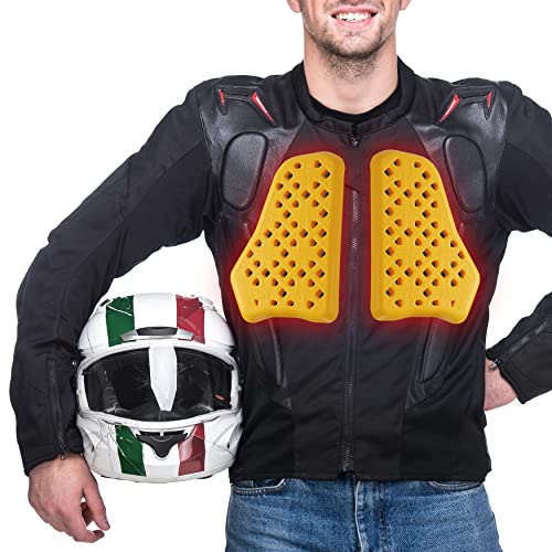 Surlim CE Level 1 Motorcycle Chest Armor, Motorcycle Chest Protector CE Chest Armor for Motorcycle Jackets Inserts Pads [Pair](Chest) - Image 4
