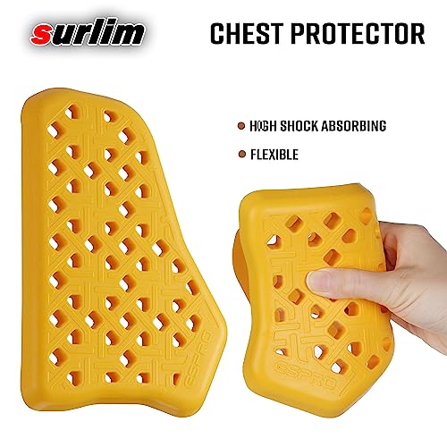 Surlim CE Level 1 Motorcycle Chest Armor, Motorcycle Chest Protector CE Chest Armor for Motorcycle Jackets Inserts Pads [Pair](Chest) - Image 2
