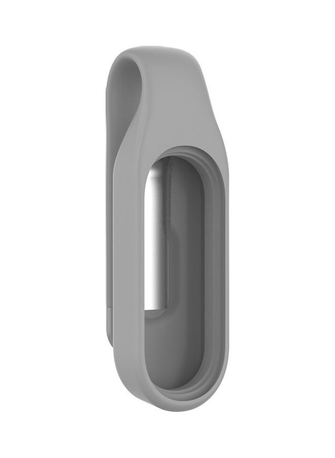 NIBEMINENT Replacement Clip Type Strap Protective Case for Xiao-mi Mi Band 3/4 Bracelet Grey  - Image 1