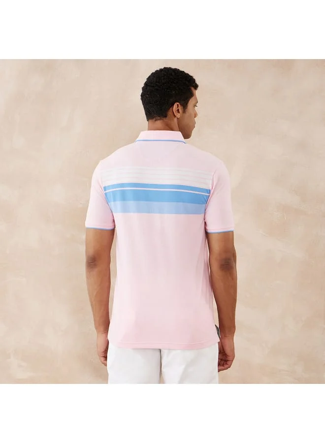 fahrenheit Fahrenheit Striped Polo T-shirt with Short Sleeves