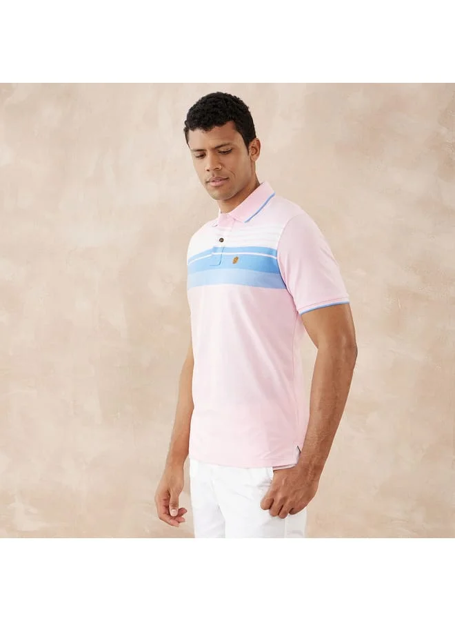 fahrenheit Fahrenheit Striped Polo T-shirt with Short Sleeves