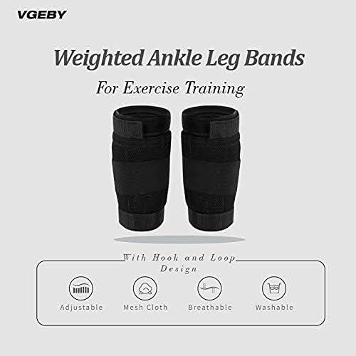 VGEBY1 أحزمة الساق المثقلة، حزام كاحل قابل للتعديل للتحميل لأحزمة الساق المثقلة للنساء والرجال للياقة البدنية، المشي، الجري، التمارين، الصالة الرياضية - Image 5