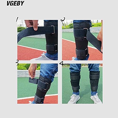 VGEBY1 أحزمة الساق المثقلة، حزام كاحل قابل للتعديل للتحميل لأحزمة الساق المثقلة للنساء والرجال للياقة البدنية، المشي، الجري، التمارين، الصالة الرياضية - Image 4