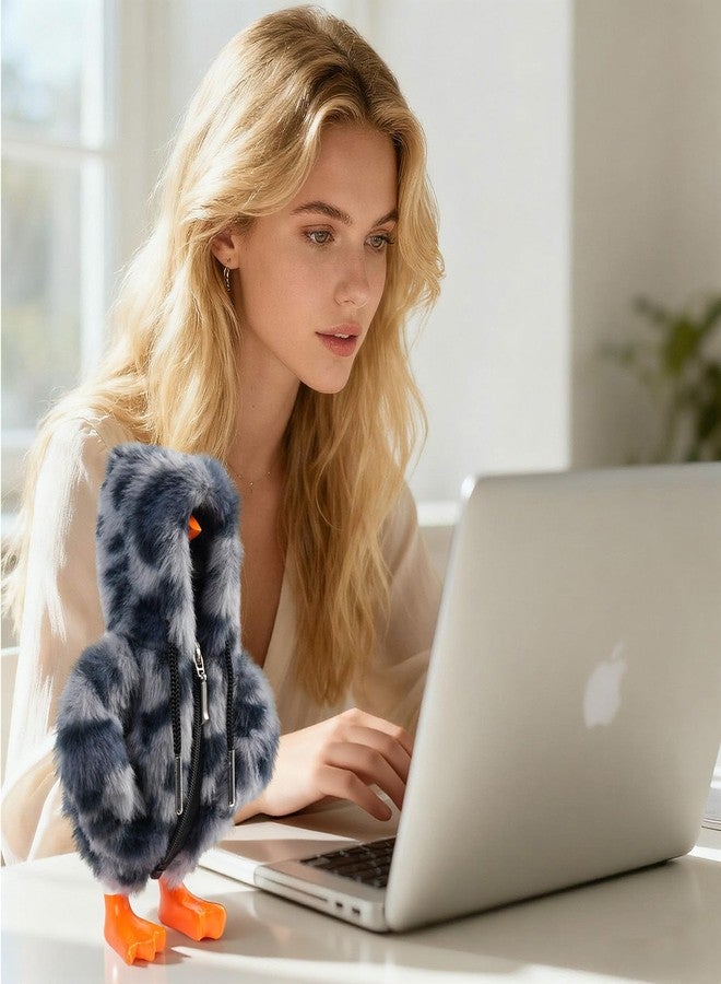 ملابس أوزة مكتبية من ليناستو مقاس 7 بوصات، ملابس أوزة مكتبية صغيرة، مجموعة إكسسوارات أوزة مكتبية لتمثال أوزة مغناطيسي (فهد رمادي) - Image 4