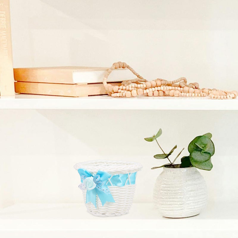 Imitation Rattan Basket Woven Basket Candy Storage Basket Basket Cute Basket - Image 1