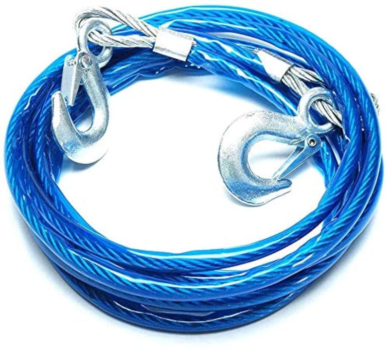Trady Heavy Duty Car Auto Recovery Towing Rope Towing Belt Tonnes with Free Storage Bag and Steel Shackles Boat Car(10mm x 4m, 5000kgs) - Image 1