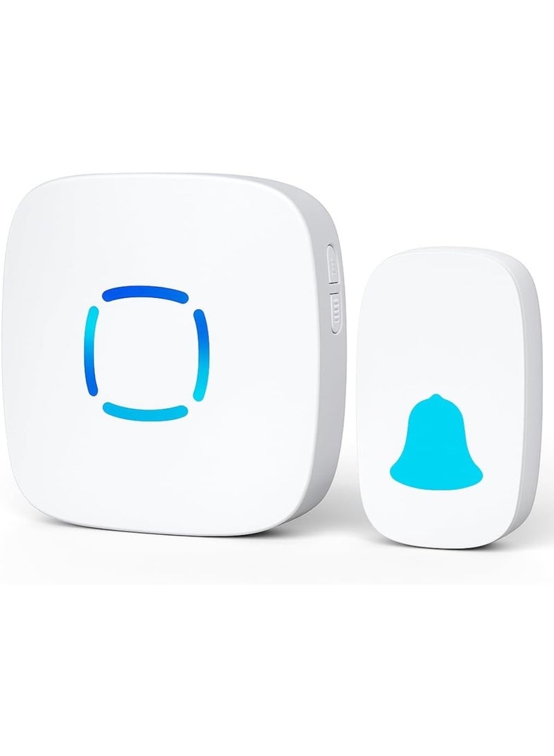 LIMOS Wireless Doorbell Kit - Waterproof Door Bell with 36 Chimes, Adjustable Volume & LED Flash, 1000ft Range, Home Security Door Chime (1 Receiver + 1 Button) - Image 1