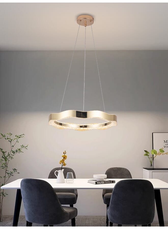 Best Power Modern LED Acrylic Chandelier 6698 - 3 Lighting Levels, 40W, Round Shape, Adjustable Height (Up to 120 cm) – Stylish Ceiling Light for Living Room, Bedroom, and Dining Areas - Image 1