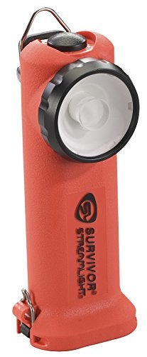 Streamlight 90500 Survivor 175-Lumen Rechargeable Safety-Rated Firefighter Right Angle Flashlight Without Charger, Orange - Image 1