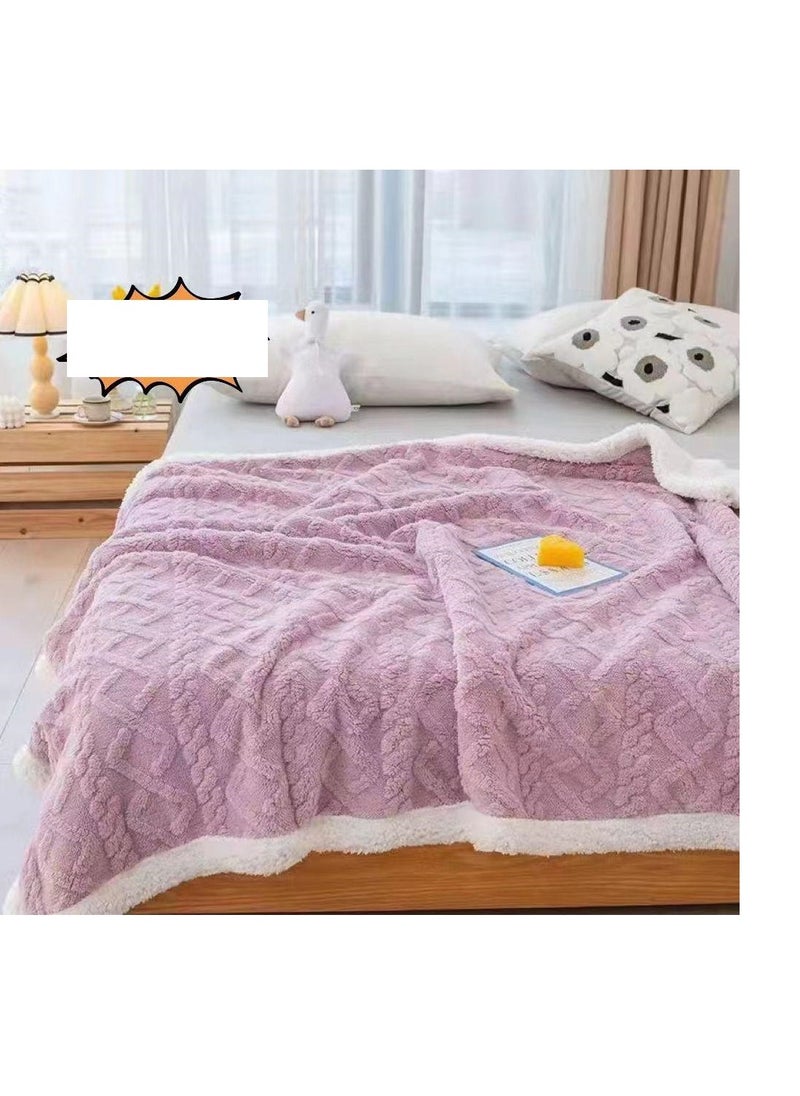 Double Layer Thick Winter Blanket Throw Soft Warm Sherpa Wool Super King Size Blankets for Beds Plaid Taff Cashmere Lamb Thermal Quilt Bedspread 200*230CM-Multicolour - pzsku/Z440BC2E7E7206849395DZ/45/_/1701535771/044e5bf6-7771-47b2-a740-8192c19d54d7