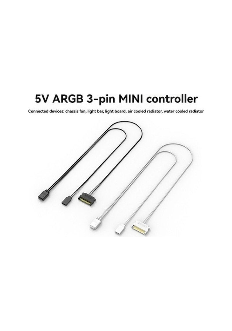 ARGB Controller 3 Pins 5V Black Manual Reset Function - Convenient Light Control Chassis Controller for Computer 5V ARGB 3-Pin Devices - Image 2