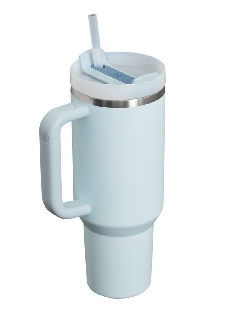 Stanley - Quencher H2.0 FlowState Stainless Steel Vacuum Insulated Tumbler with Lid and Straw for Water, Iced Tea or Coffee, Smoothie and More, 30 oz Glacier - Image 1