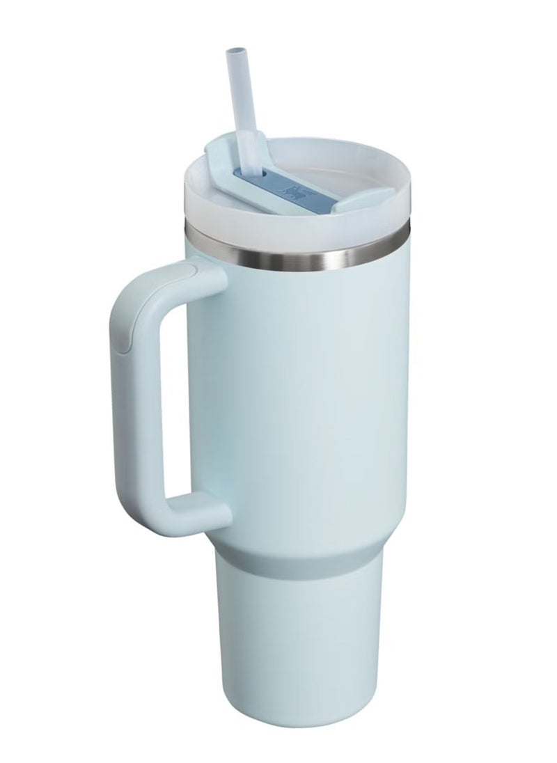 Stanley - Quencher H2.0 FlowState Stainless Steel Vacuum Insulated Tumbler with Lid and Straw for Water, Iced Tea or Coffee, Smoothie and More, 30 oz Glacier - Image 1
