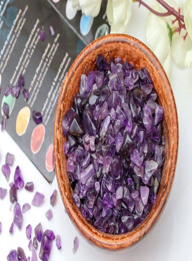 Hindcraft Amethyst Tumbled Chips Stone Crushed Crystal Quartz Stones Natural Rocks Healing for Aquarium Vases Crystal Chips Plants Decoration Fountain Flower Pot Wishing Bottles (115 Gram) - Image 2