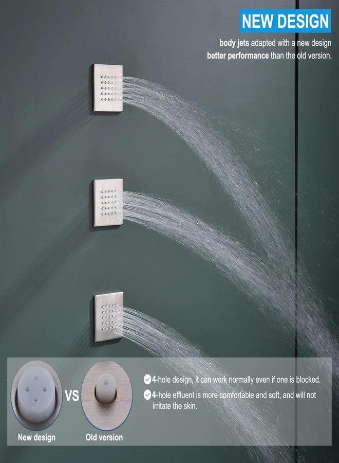KATAIS Brushed Nickel Shower Jet 4 inch Wall Mount Body Massage Body Jet, 1 PCS - Image 2
