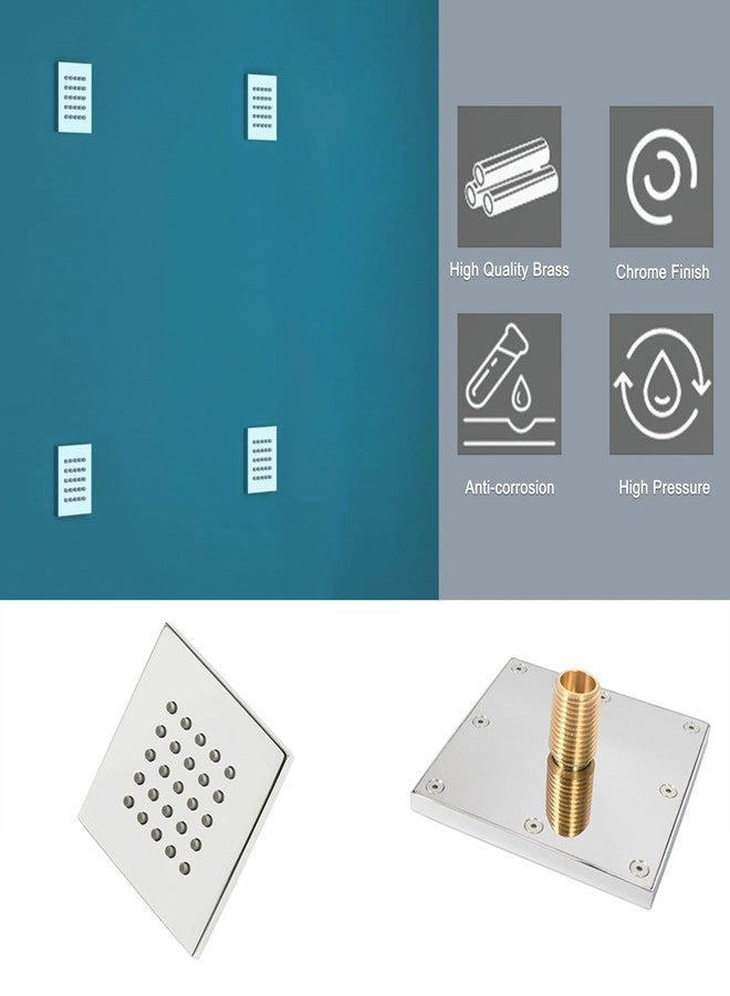KATAIS Brushed Nickel Shower Jet 4 inch Wall Mount Body Massage Body Jet, 1 PCS - Image 5