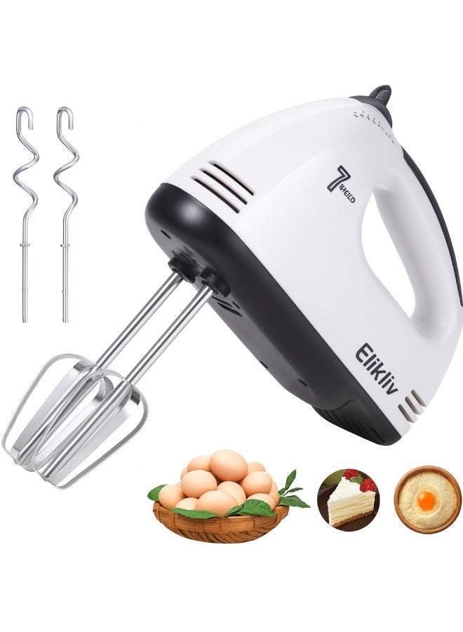 خلاط يدوي فائق YY-133 | مضرب كهربائي بسبع سرعات مع أربع ملحقات من الفولاذ المقاوم للصدأ | محرك قوي بقوة ٢٦٠ واط | زر أمان للإخراج ومقبض مريح | يخفق، يخلط، يطوي، ويخلط - Image 1