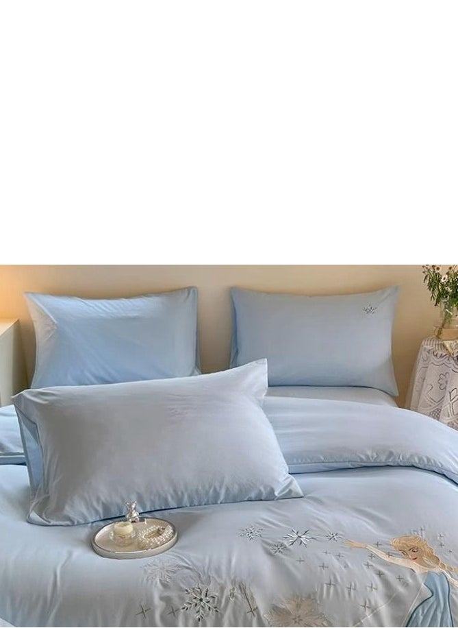 Generic Fitted Sheet Style — High End Cartoon Pattern Washed Cotton Bedding Four Piece Set  - Image 5
